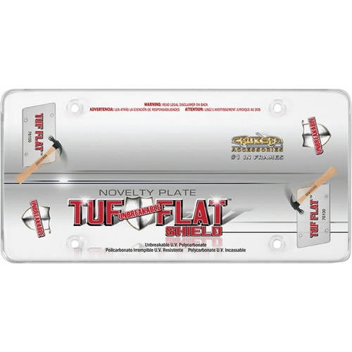 Cruiser Accessories 76100 Tuf-Shield Clear Flat License Plate Cover 2 Covers